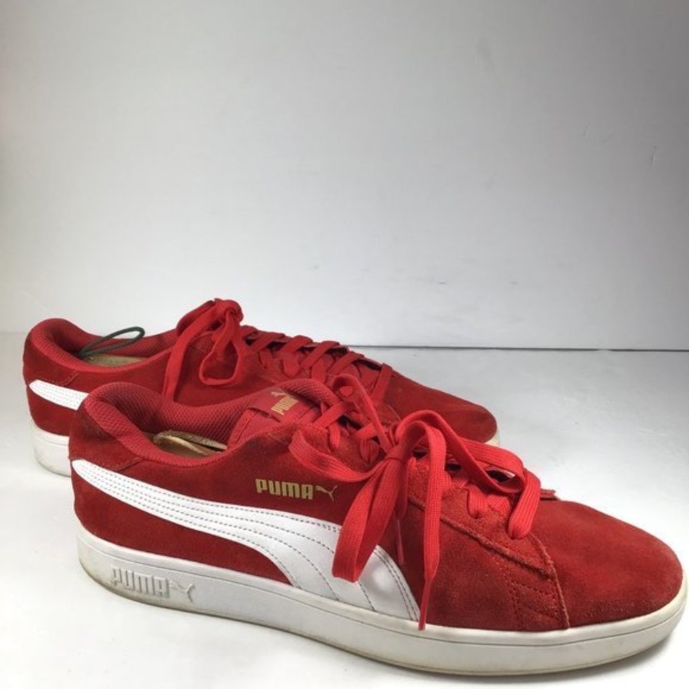 Puma Smash High Risk Sneakers Red/White Size 13